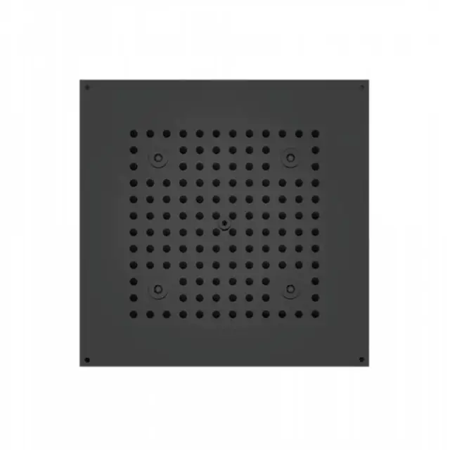 BOSSINI DREAM-CUBE Верхний душ 470 x 370 мм, с 4 LED RGB, блок питания/управления, Cromoterapia, гибкая подводка, цвет: черный матовый