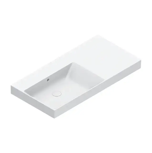 Catalano Zero Раковина 100x50см чаша слева, без отв., цвет: белый глянцевый