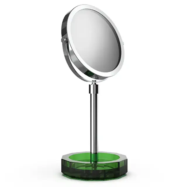 Decor Walther KR KSA Kristall Зеркало косметическое, настольное, цвет: английский зеленый/хром