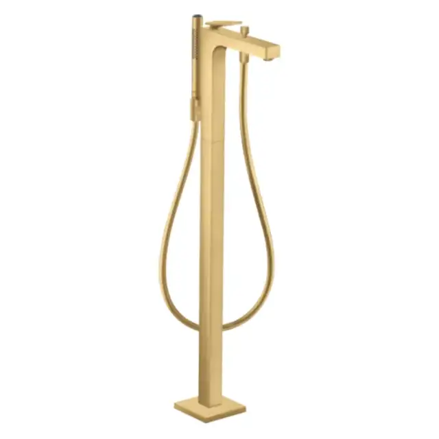 Axor Citterio Смеситель для ванны, напольный, с ручным душем, цвет: шлифованное золото
