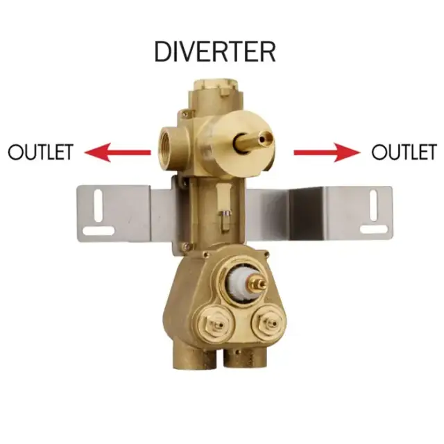 Bossini Встраиваемая часть термостата с девиатором на 2 выхода, высокой пропускной способности на &frac34;