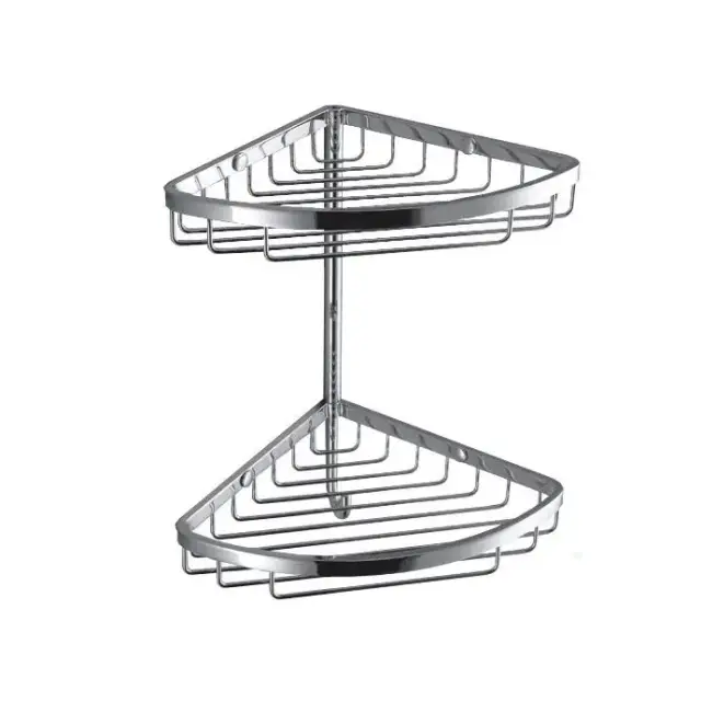 Colombo Angolari Двойная угловая полочка, цвет: хром