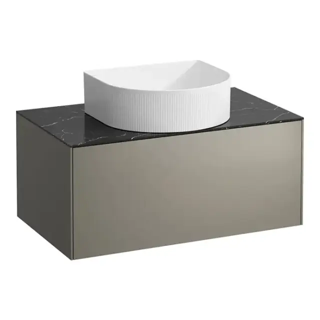 Laufen Sonar Тумба под раковину, 77.5х45.5х34см., 1 ящик, цвет: титан и черный мрамор