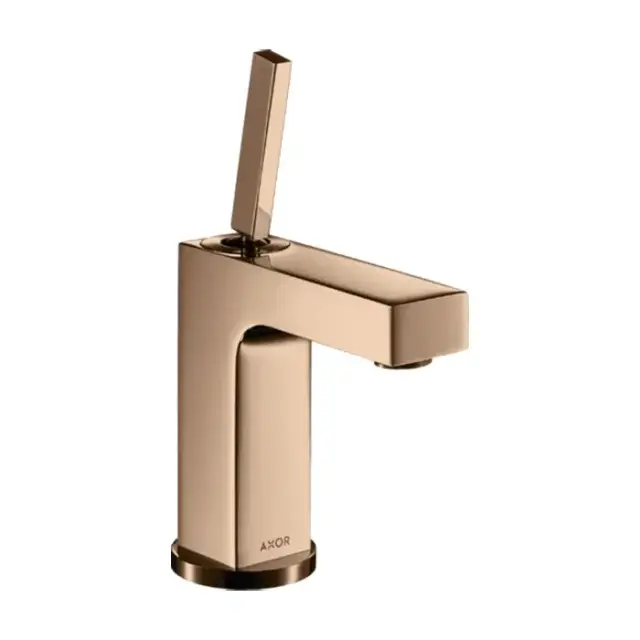 Axor Citterio Смеситель для раковины 110, на 1 отв., излив: 10.4cм., с донным клапаном, цвет: полированное красное золото