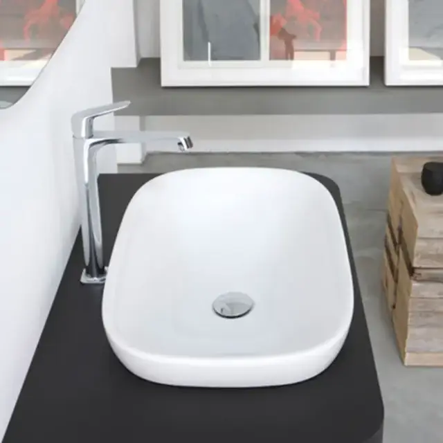 Globo Genesis Раковина 60х40х15 см, без отв., встраиваемая сверху, цвет: белый