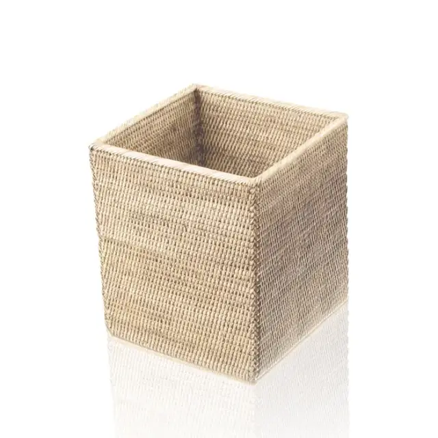 Decor Walther Basket QK Корзина для бумаги 25x25x30см, напольная, цвет: ротанг светлый