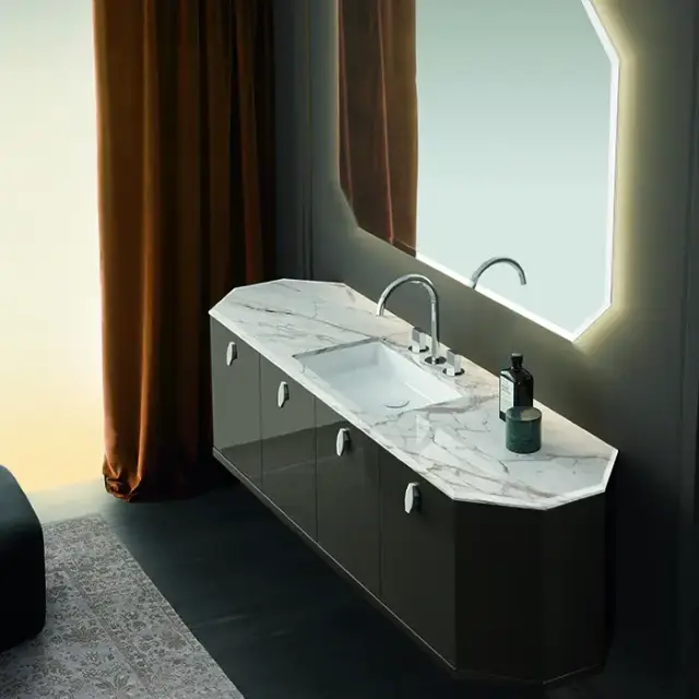 Milldue Edition Dandy Комплект подвесной мебели, 174х47хh46.1см, цвет: глянцевый Fango/Arabescato