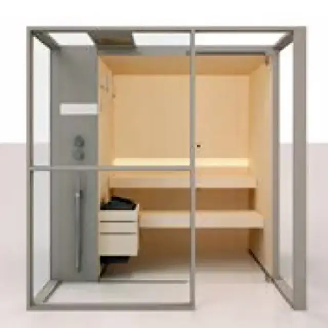 Effegibi Logica S Filo Сауна 214x250х217см, угловая SX, цвет: White Cloud