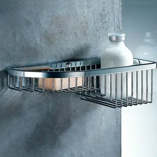 Colombo Angolari Угловая полочка одинарная, цвет: хром