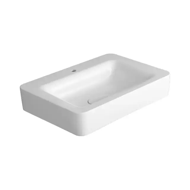 Simas Henges Раковина накладная/подвесная 70х50 см,с 1 отв под смеситель, с донным клапаном керамическим PLHE, цвет: белый