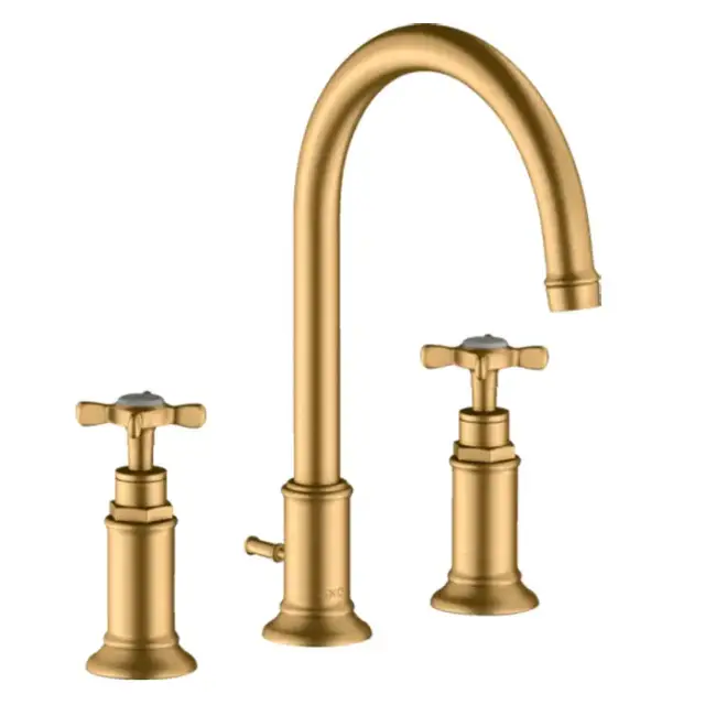 Axor Montreux Смеситель для раковины 180, на 3 отв., с донным клапаном, цвет: шлифованная медь