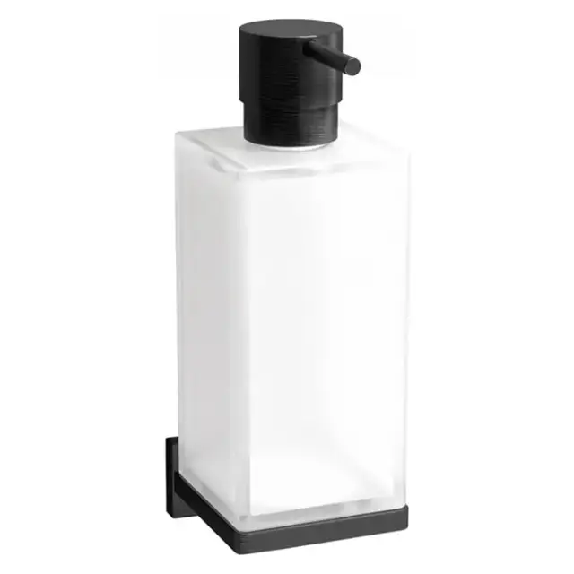 Colombo Look Дозатор для жидкого мыла, подвесной, цвет: PVD графит матовый/матовое стекло