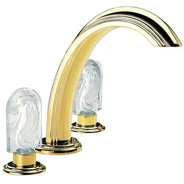 THG Na&iuml;ade Cмеситель на борт ванны, на 3 отверстия, без ручного душа, цвет: полированное золото