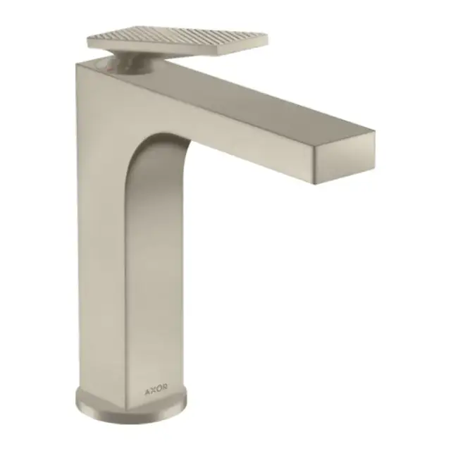 Axor Citterio Смеситель для раковины 160, на 1 отв., излив h: 16см, с донным клапаном, с текстурой, цвет: шлифованный никель