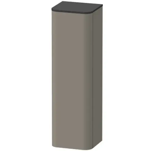 Duravit Happy D.2 Plus Пенал подвесной 133.6x40x36см 1 дверь, 3 стекл. полки, DX, цвет: stone grey satin matt
