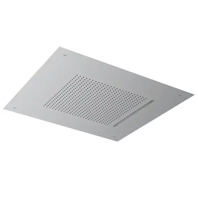 Almar Velvet Rain Верхний душ, встраиваемый, 49,8х49,8см., 2 типа струи, цвет: нержавеющая сталь брашированная