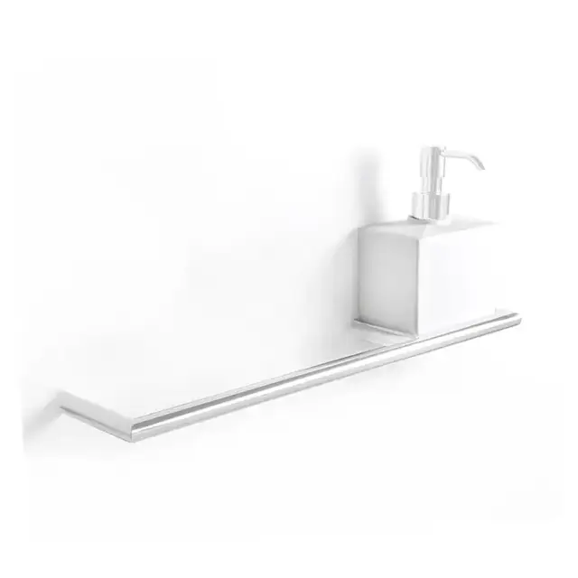 3SC Guy Полотенцедержатель и мыльница, 40см.,  справа, подвесная, композит Solid Surface, цвет: белый матовый/белый матовый