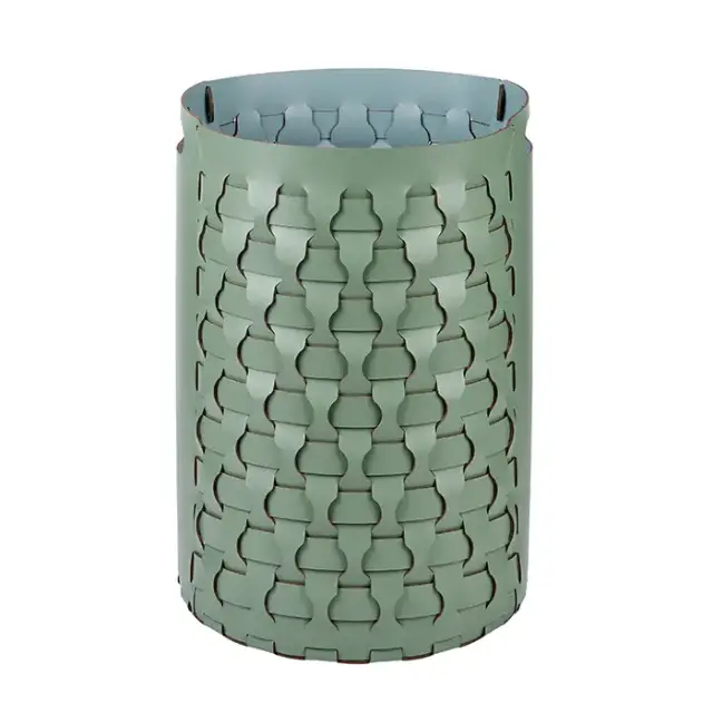 ADJ Круглая корзина для белья Dubai, D40xH57 см., цвет: эвкалипт/небесный