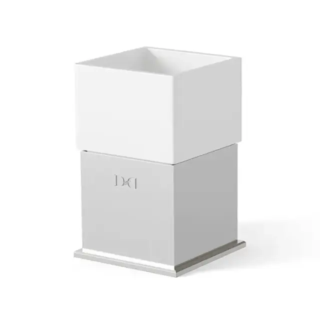 Devon&Devon Cube Стакан, настольный, цвет: белый/хром