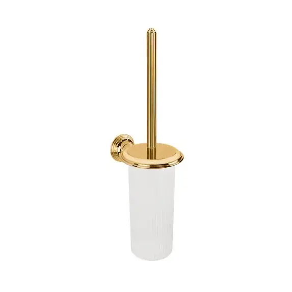 Colombo Hermitage Туалетный ерш, подвесной, цвет: PVD золото/матовое стекло