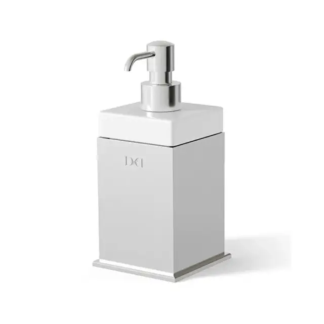 Devon&Devon Cube Дозатор жидкого мыла, настольный, цвет: белый/хром