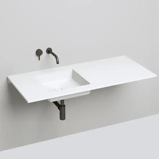 Salini Marea Раковина врезная снизу 42х42х13cм, без отв., без перелива, S-Stone, цвет: белый матовый