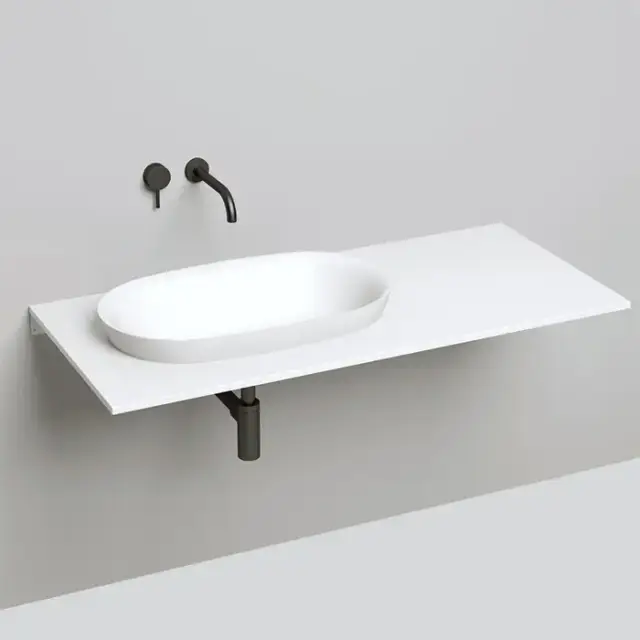 Salini Marea Раковина накладная 64.5х38.7х16см, без отв., без перелива, S-Stone, цвет: белый матовый