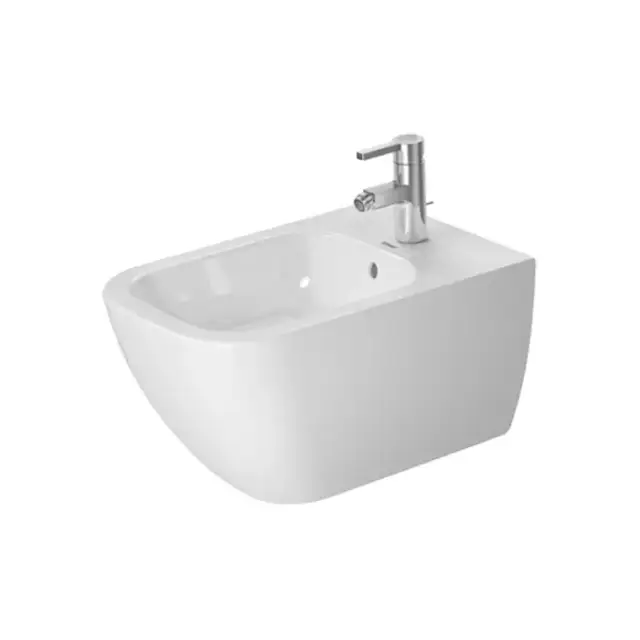 DURAVIT Happy D.2 Биде подвесное 54х36.5см., 1 отв., WonderGliss, цвет: белый