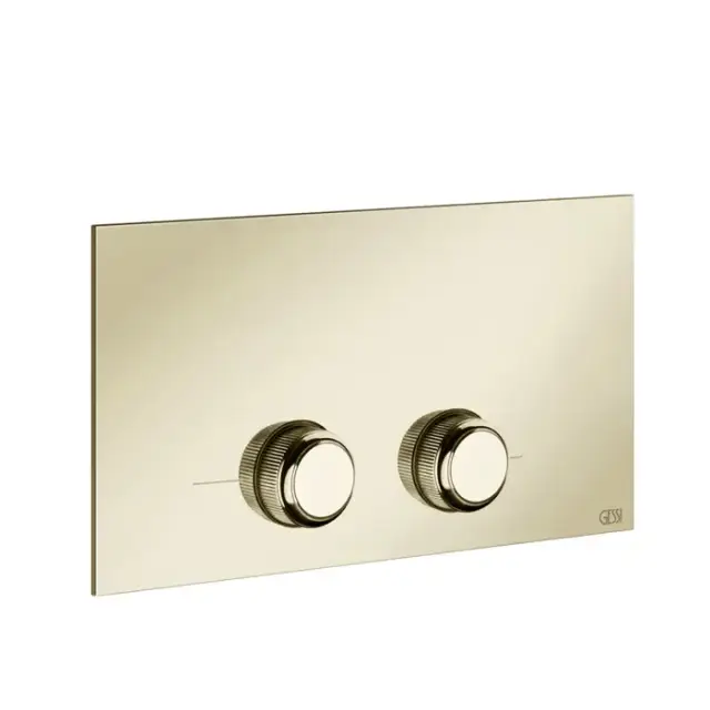 Gessi Venti20 Клавиша смыва для унитаза двойная, для инсталляций Viega, цвет: Brass PVD