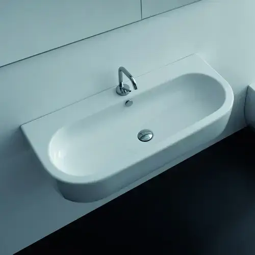 Kerasan Flo раковина 90х42 см, 1 отв., цвет: белый