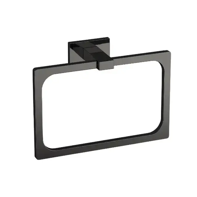 Colombo Look Полотенцедержатель кольцо 20х14см, цвет: PVD графит полированный