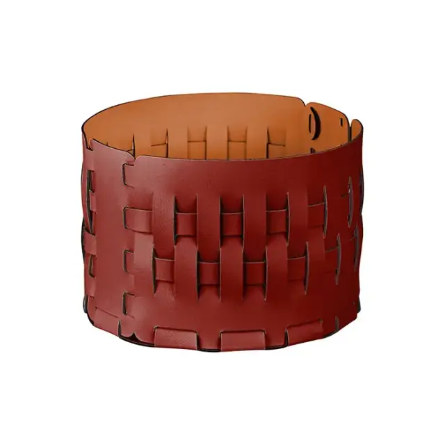 ADJ Корзина Bottega, D20xH12 см., цвет: бордо/коньяк