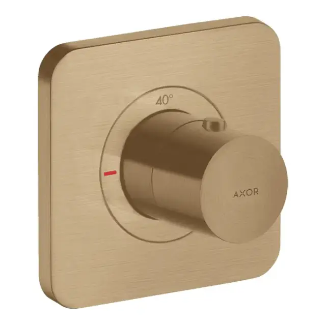 Axor Citterio E Смеситель для душа, термостатический, встраиваемый, на 1 выход, (внешняя часть), цвет: шлифованная бронза