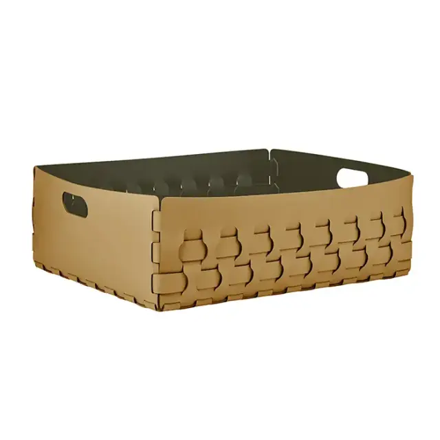 ADJ Корзинка Dubai, 60x50xH20 см., цвет: горчичный/оливковый