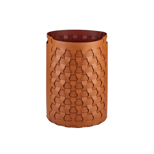 Colombo Adj Круглая корзина Dubai D40хH57см., напольная, цвет: коньяк/бордо