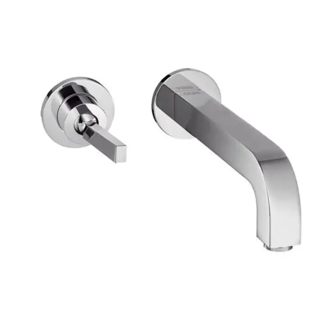 Axor Citterio, Смеситель для раковины,однорычажный, с розетками иизливом 165 мм, настенный монтаж,СМ, внешняя часть, цвет: хром