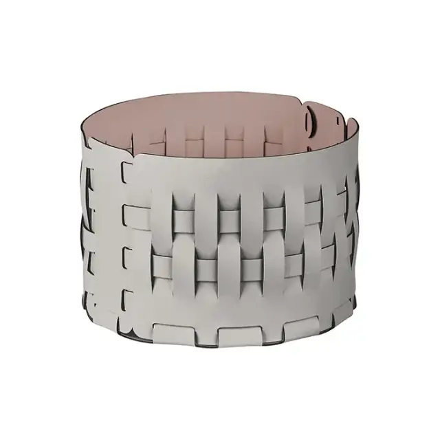 ADJ Корзина Bottega, D20xH12 см., цвет: устричный/пепельная роза