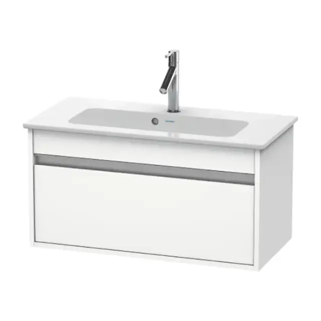 Duravit Ketho Тумба подвесная, 80x38.5х41, с раковиной, 1 выдв. ящик, цвет: белый матовый