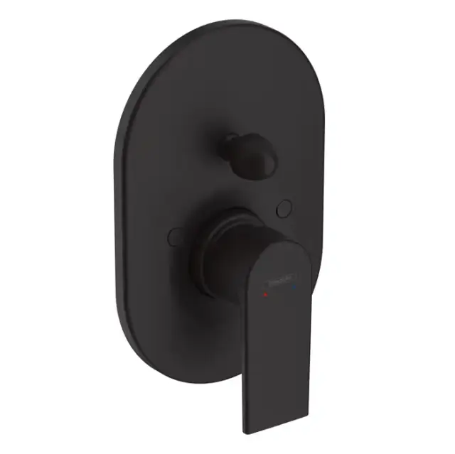 Hansgrohe Vernis Shap Смеситель для ванны, однорычажный, встраиваеемый, внешняя часть, цвет: матовый черный