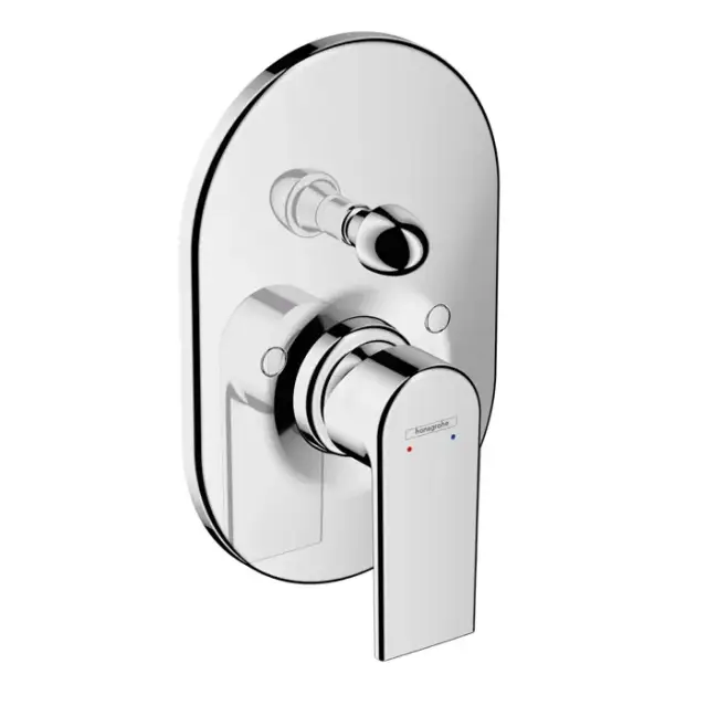 Hansgrohe Vernis Shap Смеситель для ванны, однорычажный, встраиваеемый, внешняя часть, цвет: хром