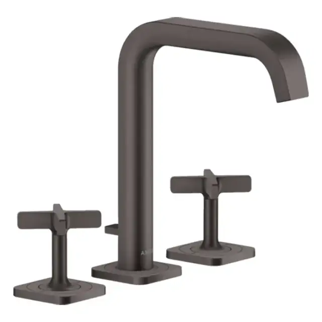 Axor Citterio E Смеситель для раковины, на 3 отв., с донным клапаном, цвет: шлифованный черный хром