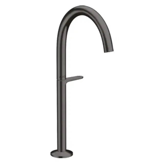 Axor One Смеситель для раковины Sel 260, на 1 отв., высокий, с донным клапаном Push-Open, цвет: шлифованный черный хром