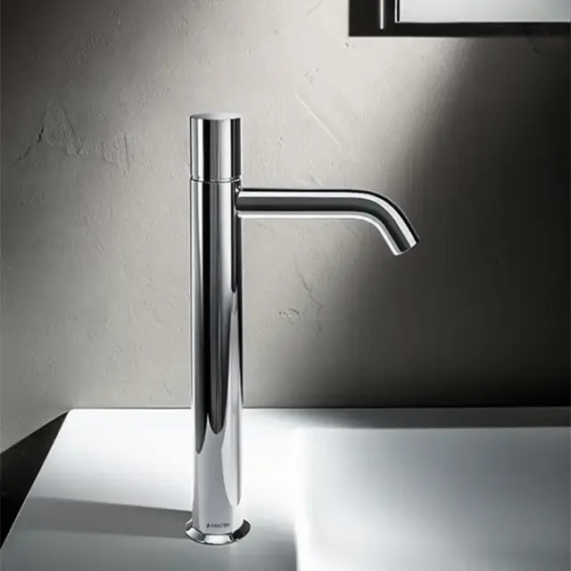 Fantini Nostromo Смеситель для раковины, 1 отверстие, высокий излив, цвет: нержавеющая сталь