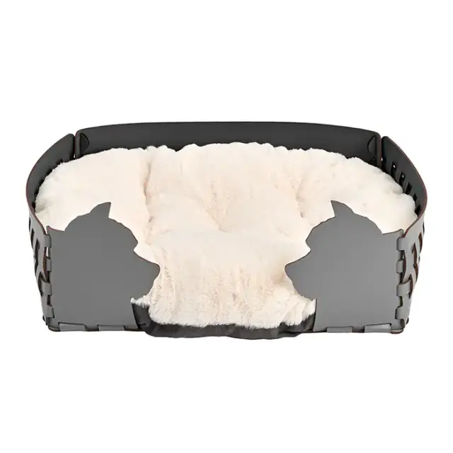 ADJ Лежанка Dog, 45х30хН15 см., цвет: серый/черный