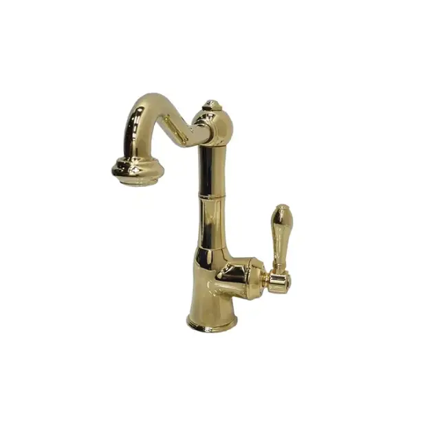 Gattoni Orta New Смеситель для раковины, на 1 отв., с высоким изливом, с донным клапаном, цвет: золото 24кт