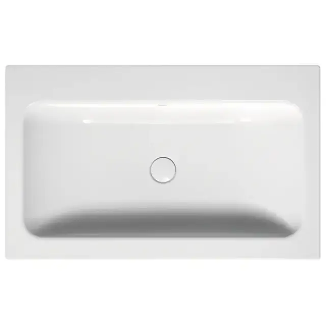 Bette One Раковина встраиваемая на столешницу 80&times;49.5&times;13см, без отв., с переливом, сталь, цвет: белый