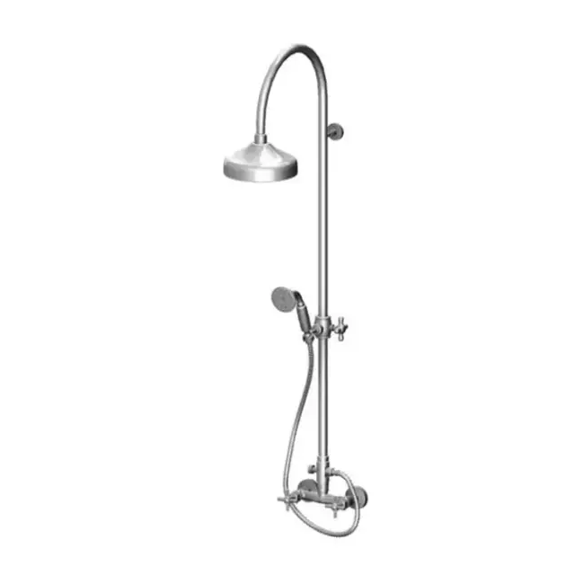 Gattoni TRD Душевая стойка, верхний душ &Oslash;20см., смеситель, ручной душ, шланг, цвет: хром