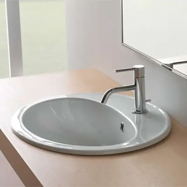 Globo Lavabi d'arredamento Раковина 56х48.5х20см., встраиваемая, 1 отв., с переливом, цвет: белый