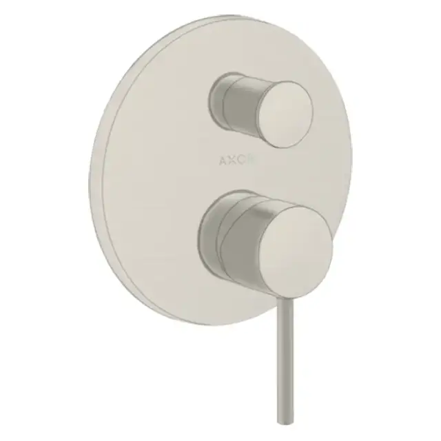 Axor Starck Смеситель для ванны, встраиваемый, с переключателем на 2 потока, цвет: сталь