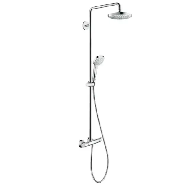 Hansgrohe Croma Select E 180 Showerpipe Душевая система, верхний душ 187мм, с ручным душем и смесителем, цвет: белый/хром